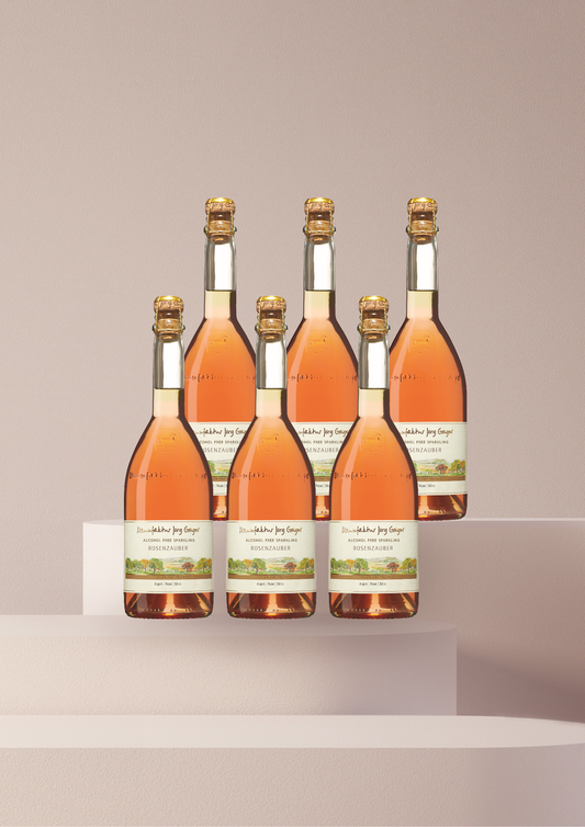 Six bottles of "Rosenzauber", 750ml