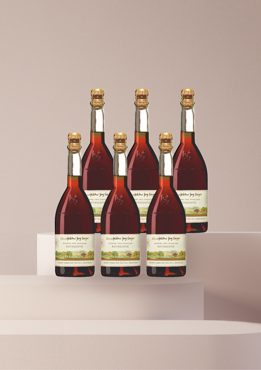 Six bottles of Rotfruchtig, 750 ml